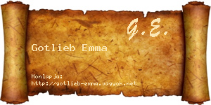 Gotlieb Emma névjegykártya